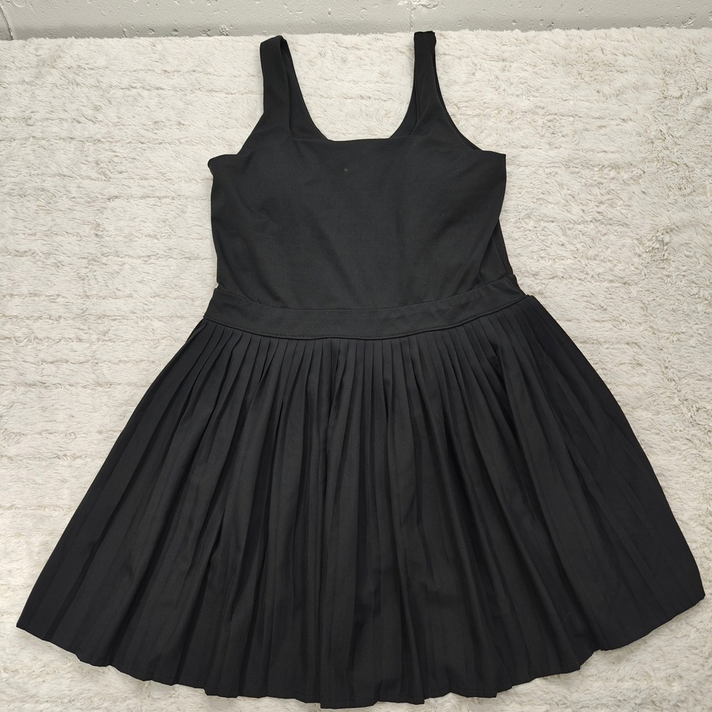 all in motion Black Pleated Tank Dress